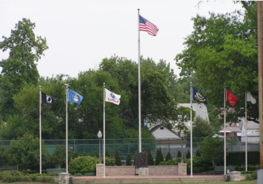 a row of flags